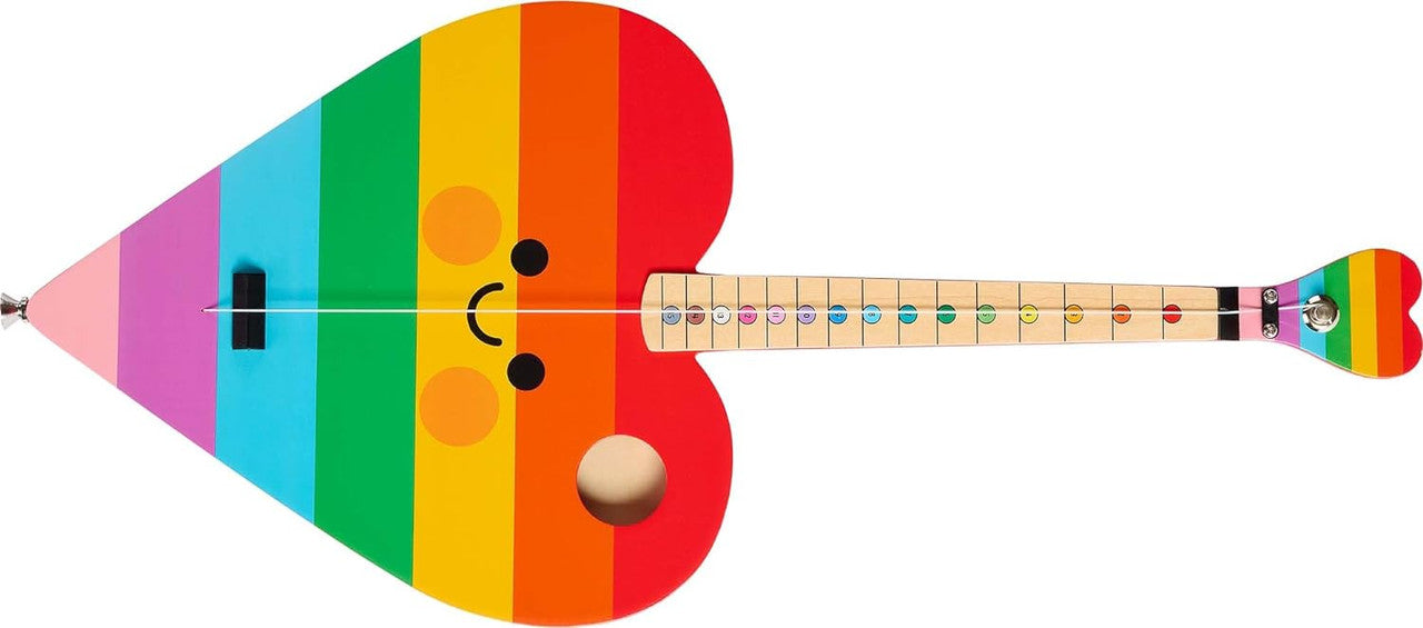 TinkerTar - Rainbow Heart Guitar - 1 Stringed Guitar for Kids: Intro to Music
