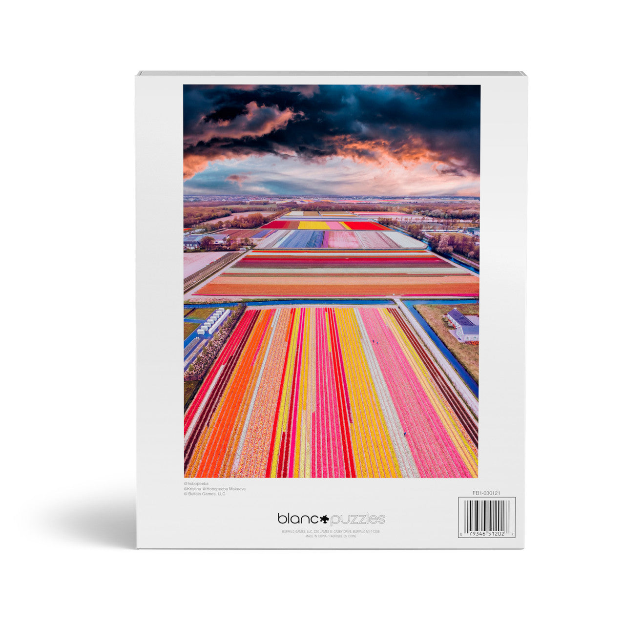 blanc Infinity Fields of the Netherlands 1000 Piece Jigsaw Puzzle Back