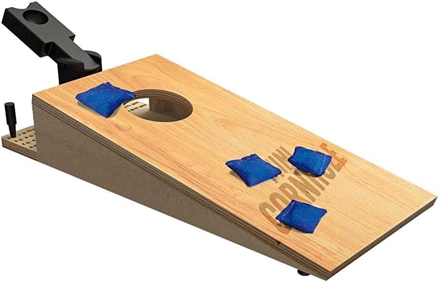 Tabletop Mini Cornhole - Portable Dexterity Skill Game | Competitive 2-Player Toss Fun | Perfect for Ages 8+ On-the-Go!