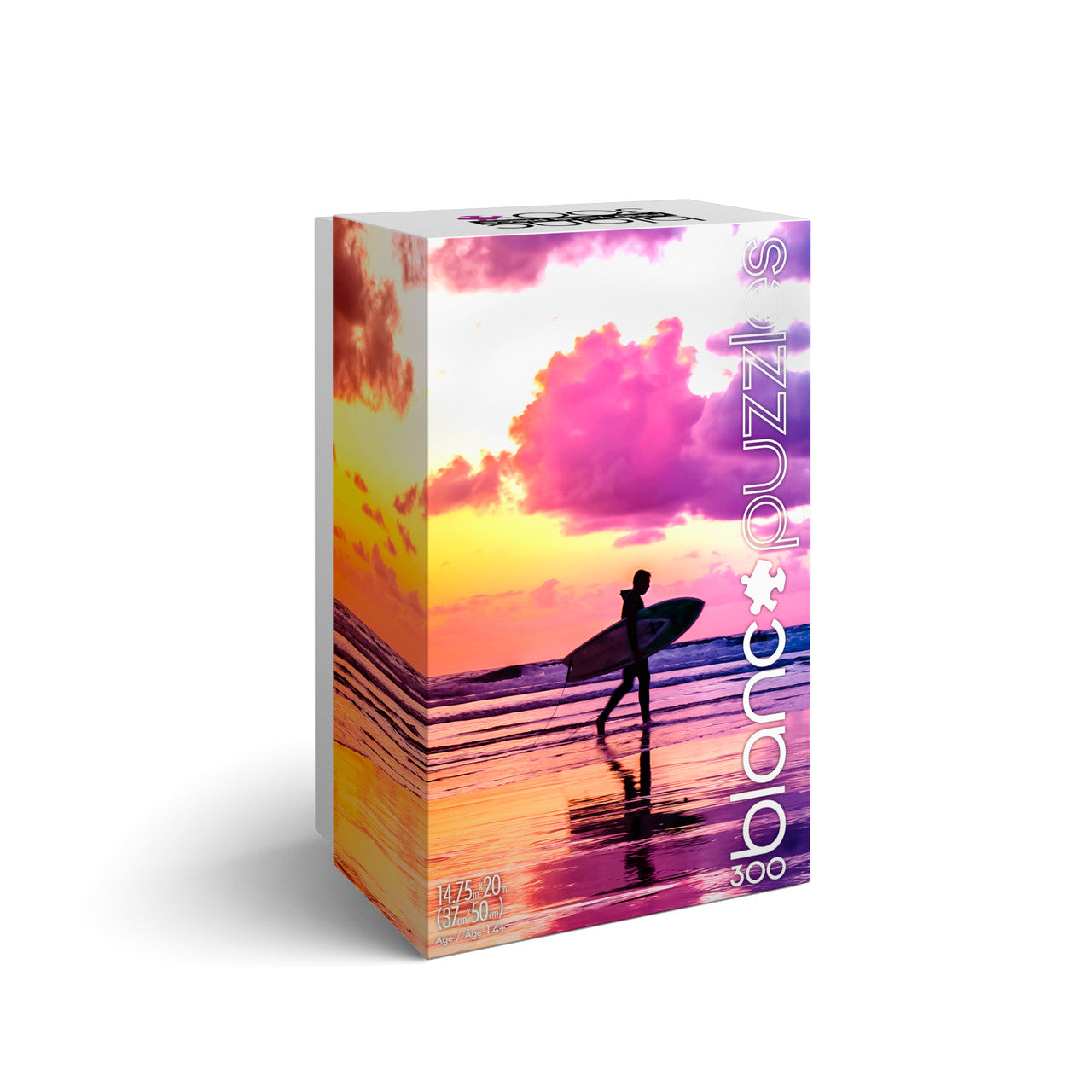 blanc Sunset Surfer California 300 Piece Jigsaw Puzzle Box 2