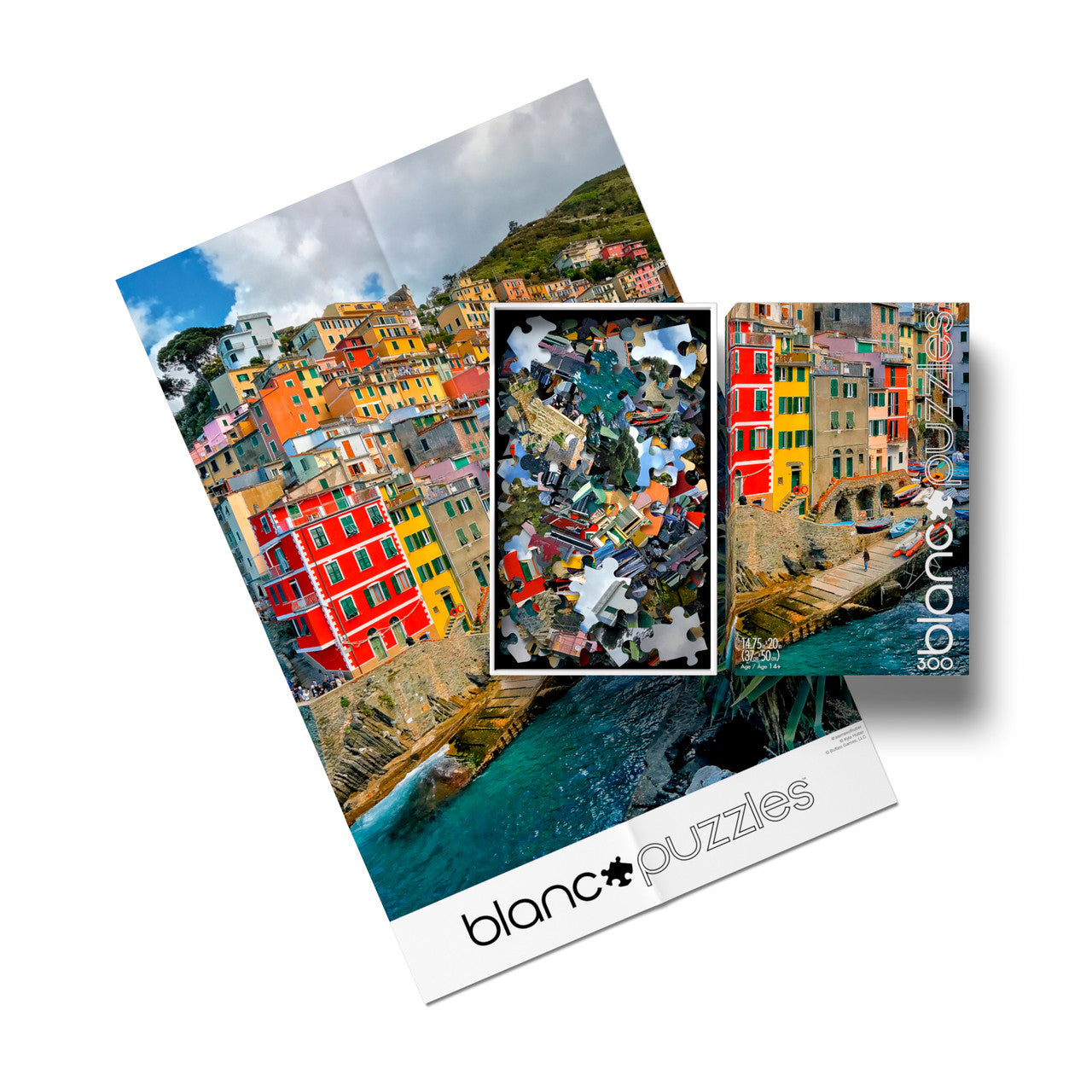 blanc Brights of Cinque Terre 300 Piece Jigsaw Puzzle Contents