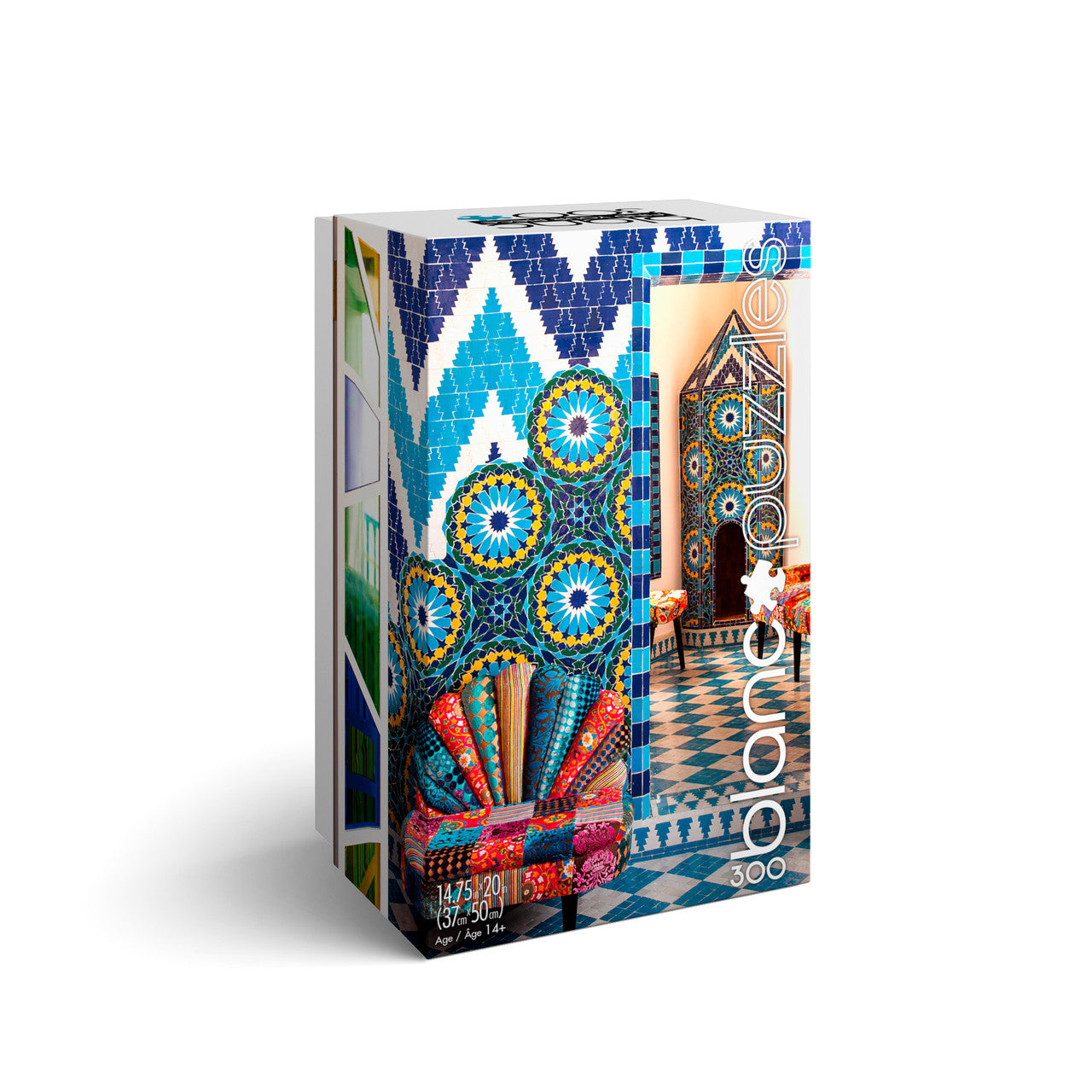 blanc Moroccan Tiles 300 Piece Jigsaw Puzzle Box 2