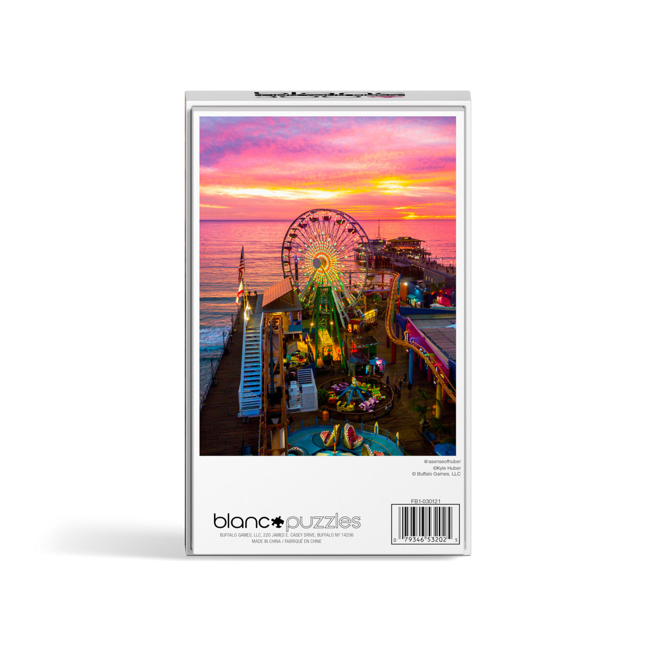blanc Santa Monica Pier 300 Piece Jigsaw Puzzle Back