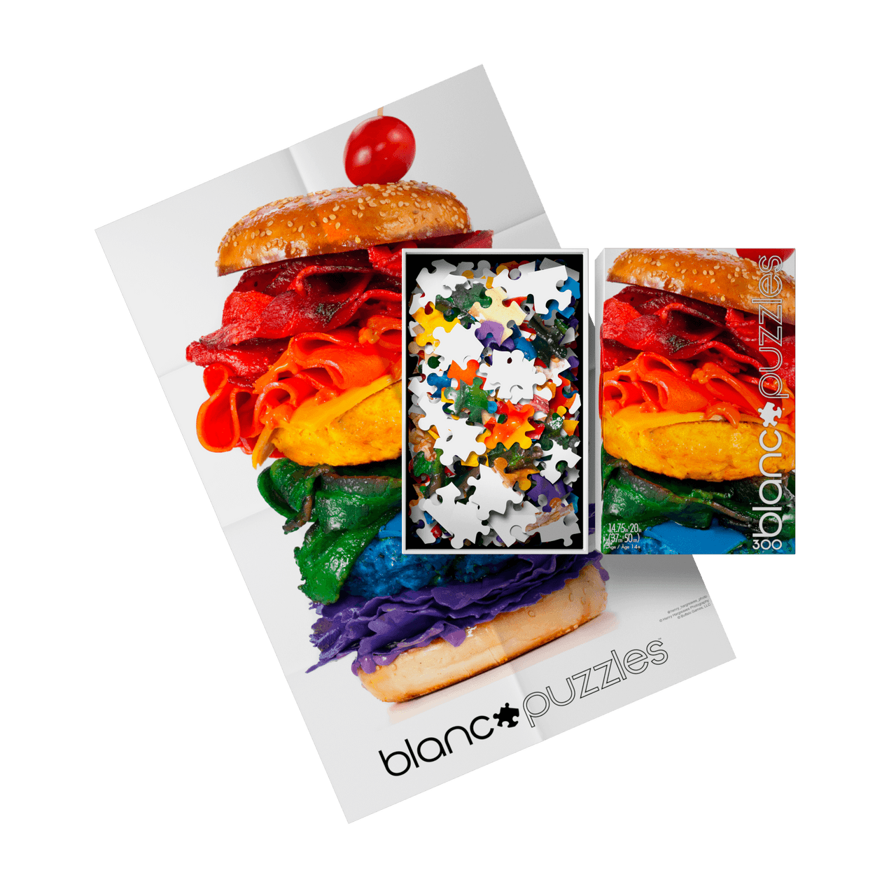 blanc - Series E: Rainbow Sandwich 300 Piece Jigsaw Puzzle