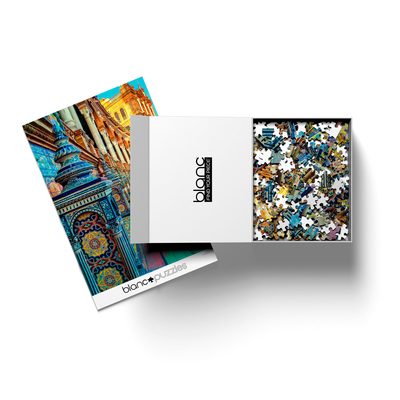 blanc Spanish Tiles 500 Piece Jigsaw Puzzle Contents