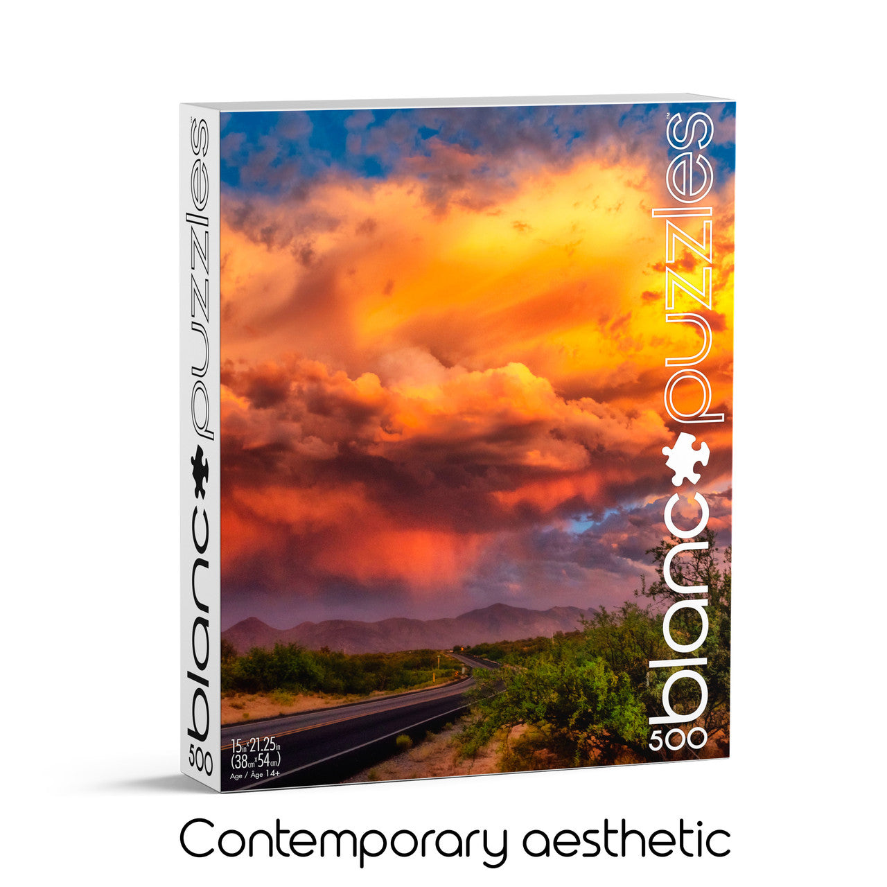 blanc - Series F: Desert Clouds, Arizona 500 Piece Jigsaw Puzzle