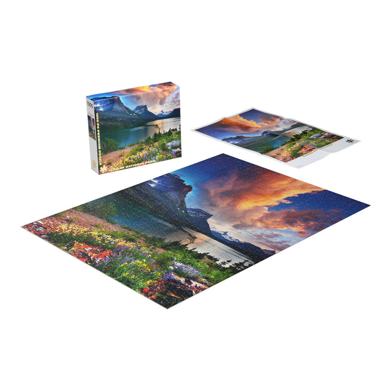 Buffalo Gold: Glacier National Park 1000 Piece Puzzle