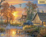 Abraham Hunter Buffalo Gold: Autumn Mist 1000 Piece Puzzle