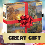 Abraham Hunter Buffalo Gold: Autumn Mist 1000 Piece Puzzle
