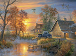 Abraham Hunter Buffalo Gold: Autumn Mist 1000 Piece Puzzle