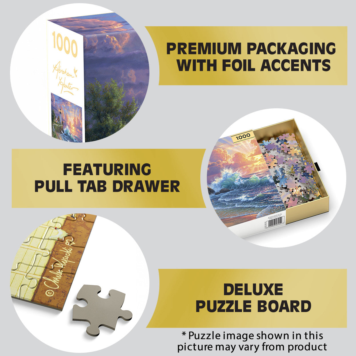 Abraham Hunter Buffalo Gold: Light of Hope 1000 Piece Puzzle