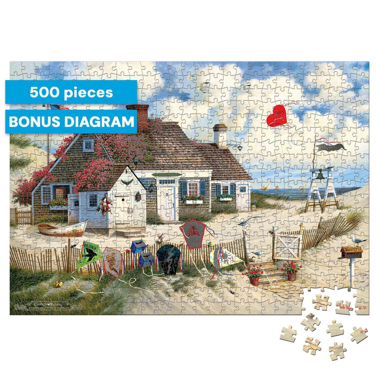Charles Wysocki - Silver Select: Rootbeer Break at the Butterfields 500 Piece Puzzle