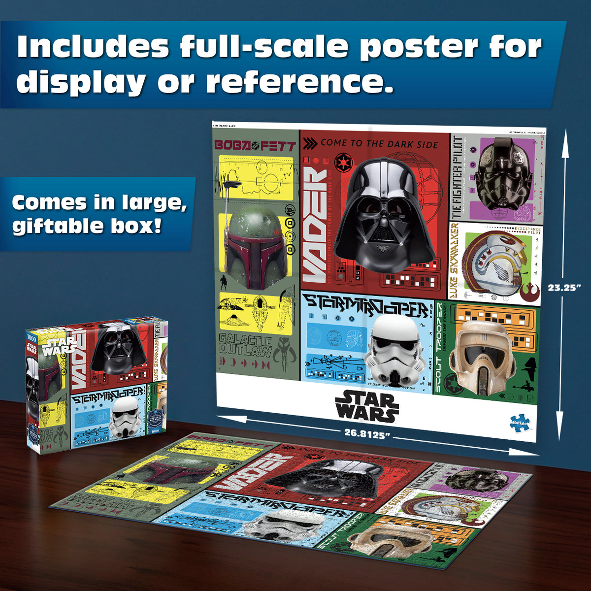 Star Wars Helmets 1000 Piece puzzle for Adults - Sapphire Select