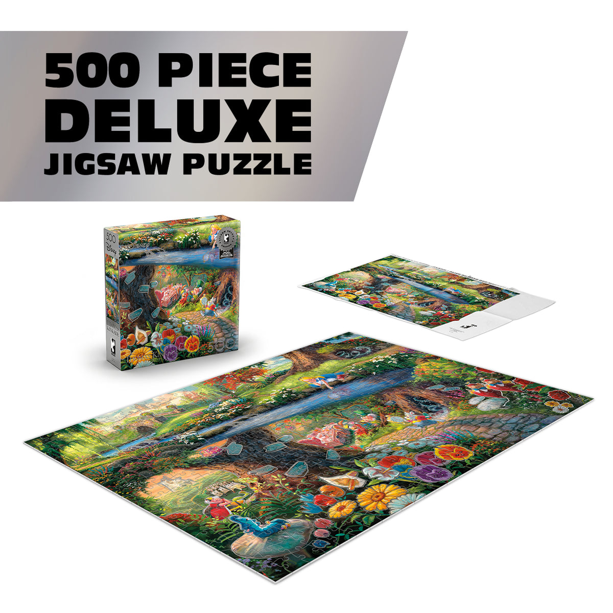 Thomas Kinkade Disney Silver Select: Alice in Wonderland 500 Piece Puzzle