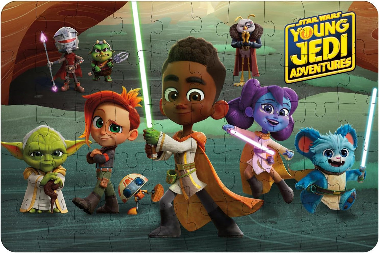 Star Wars - Young Jedi Adventures - 50 Piece Floor Puzzle Puzzle Perfect for Game Nights - Jumbo Pieces - Finished Size is 3ft x 2ft