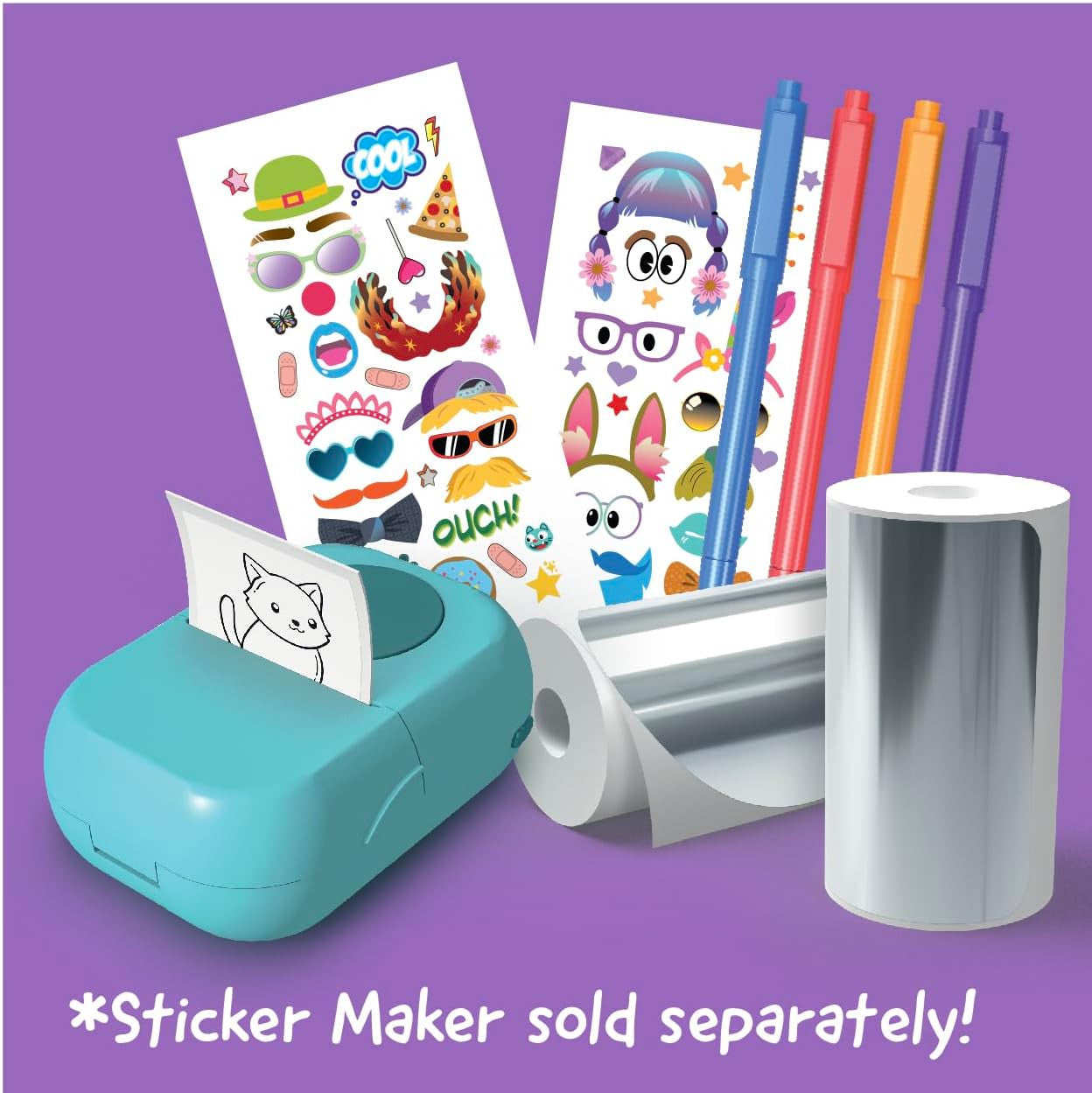 Ceaco Hello Blink - Sticker Maker - Refill Pack with 80 Foil Stickers