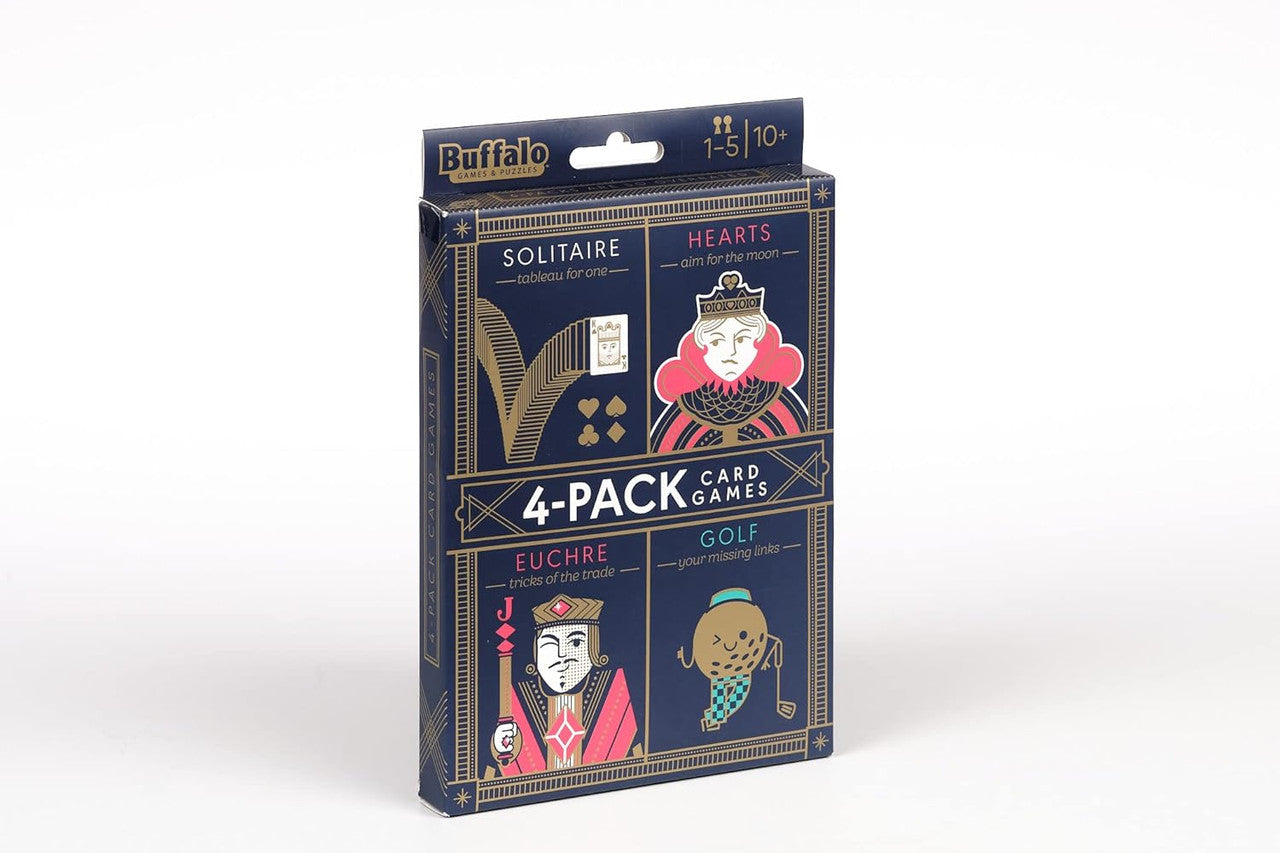 4 Pack Card Game: 4pk: Euchre, Hearts, Solitaire, Golf
