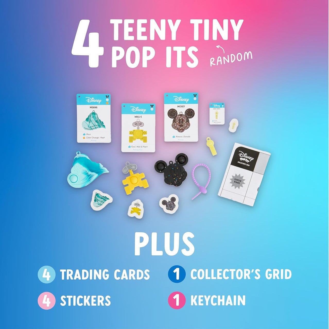 Pop It! Pets - Disney Edition - Mystery Collectible Pouches - 4 New Pets per Bag with 14 Surprises Inside!