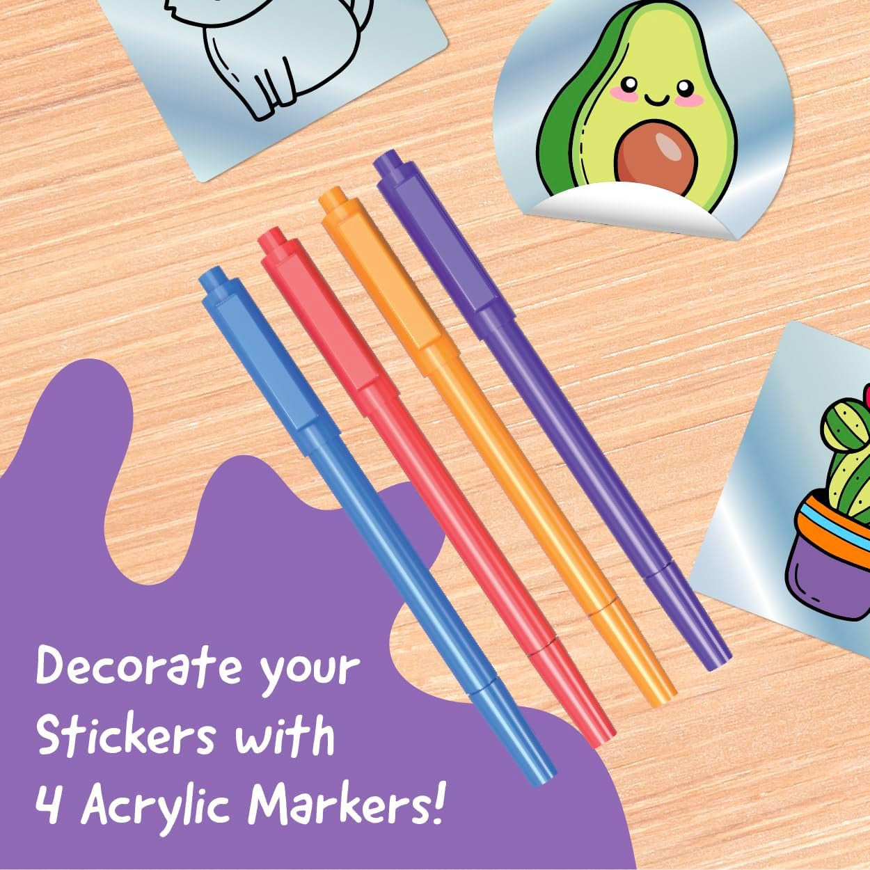 Ceaco Hello Blink - Sticker Maker - Refill Pack with 80 Foil Stickers