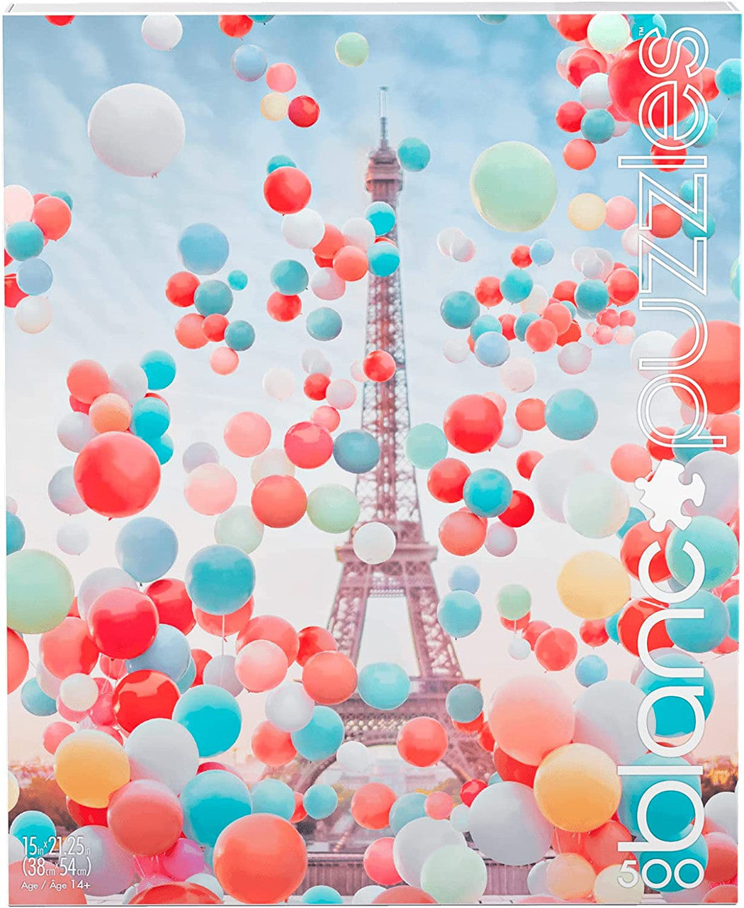 blanc - Series C: Eiffel Tower Balloons 500 Piece Jigsaw Puzzle