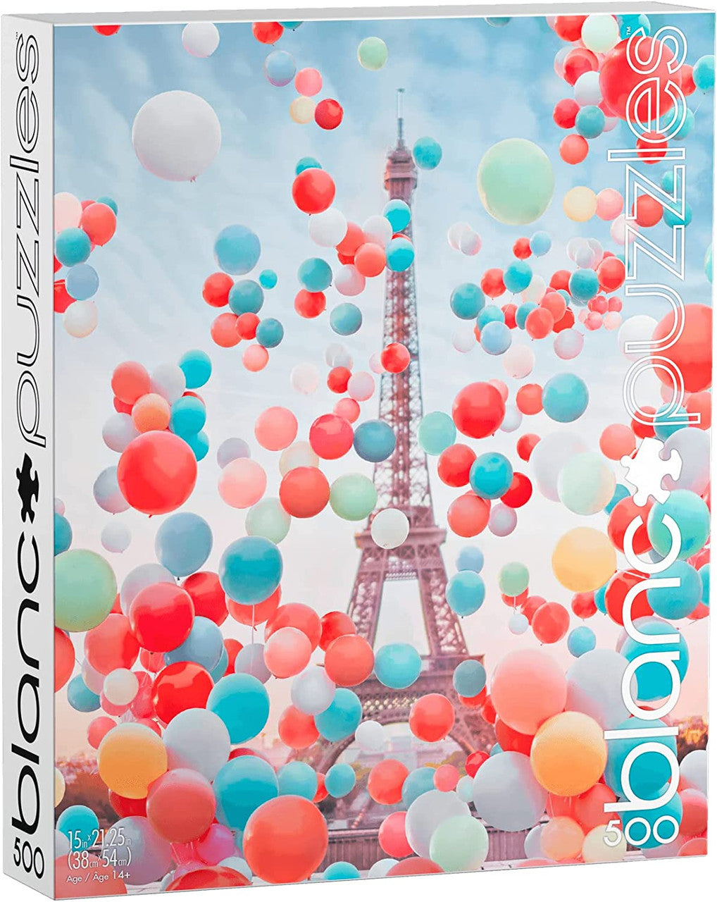 blanc - Series C: Eiffel Tower Balloons 500 Piece Jigsaw Puzzle