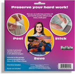 Puzzle Presto! Peel & Stick Puzzle Saver – The Original, Best Way to Preserve Your Finished Puzzle! Includes 6 Adhesive Sheets & 2 Hangers