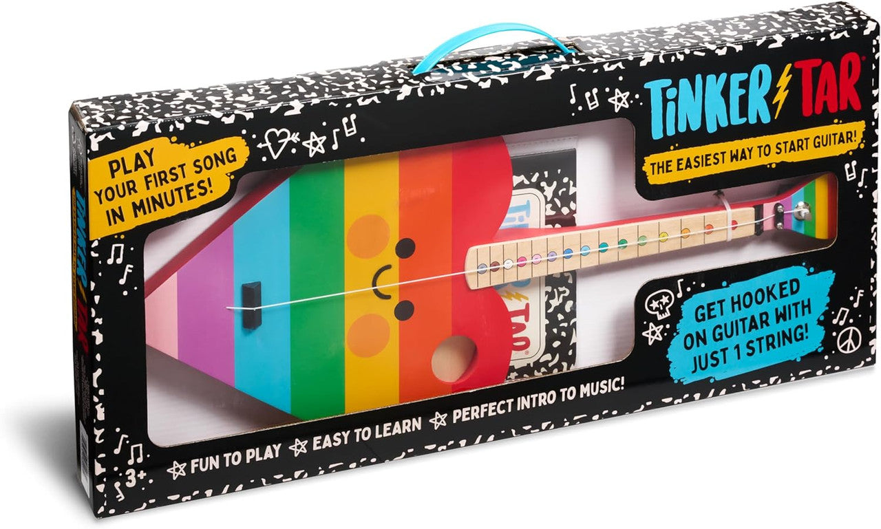 TinkerTar - Rainbow Heart Guitar - 1 Stringed Guitar for Kids: Intro to Music