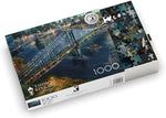 Ceaco Puzzle: Moonlight Over Manhattan 1000 Piece Puzzle (Silver Select: Giftable package with silver foil accents)