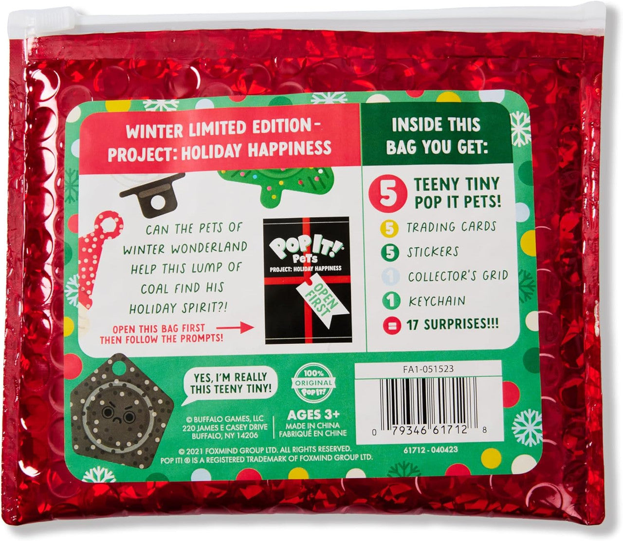 Pop It! Pets Christmas / Holiday Limited Edition - Mini Pop It! Pets Collectables