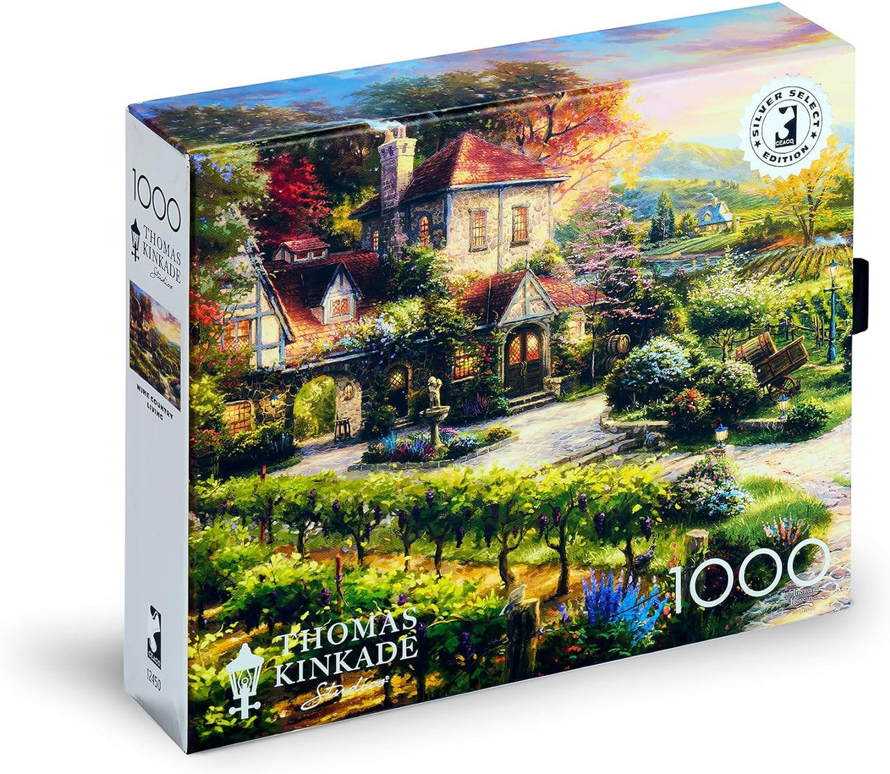 Ceaco Puzzle: Thomas Kinkade: Wine Country Living 1000 Piece (Puzzle Silver Select: Giftable package with silver foil accents)