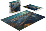 Ceaco Puzzle: Moonlight Over Manhattan 1000 Piece Puzzle (Silver Select: Giftable package with silver foil accents)