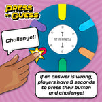 Press to Guess - Interactive Category Guessing Game | Electronic Game Board for Up to 6 Players | Guess, Challenge, and Win! Perfect for Ages 8+