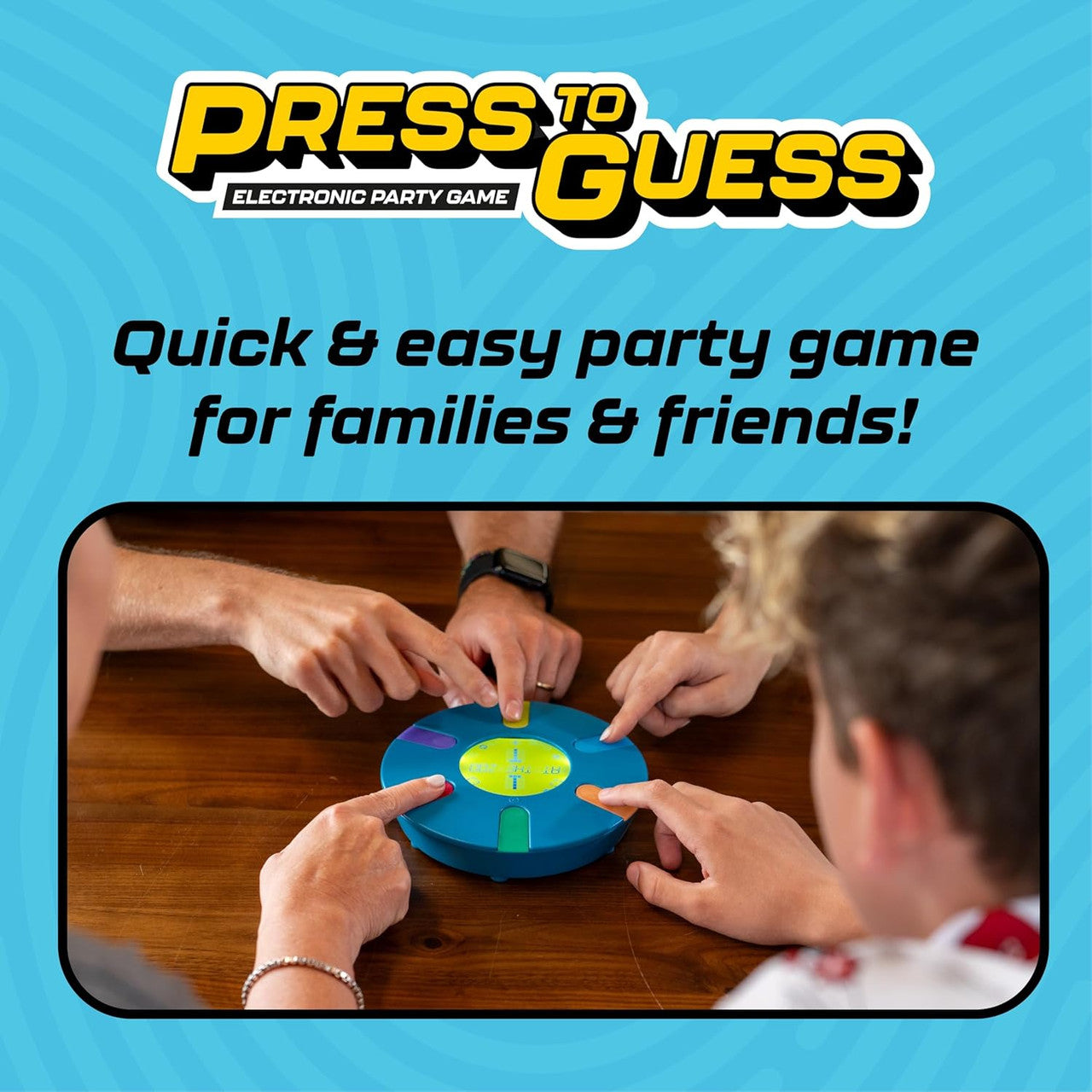Press to Guess - Interactive Category Guessing Game | Electronic Game Board for Up to 6 Players | Guess, Challenge, and Win! Perfect for Ages 8+