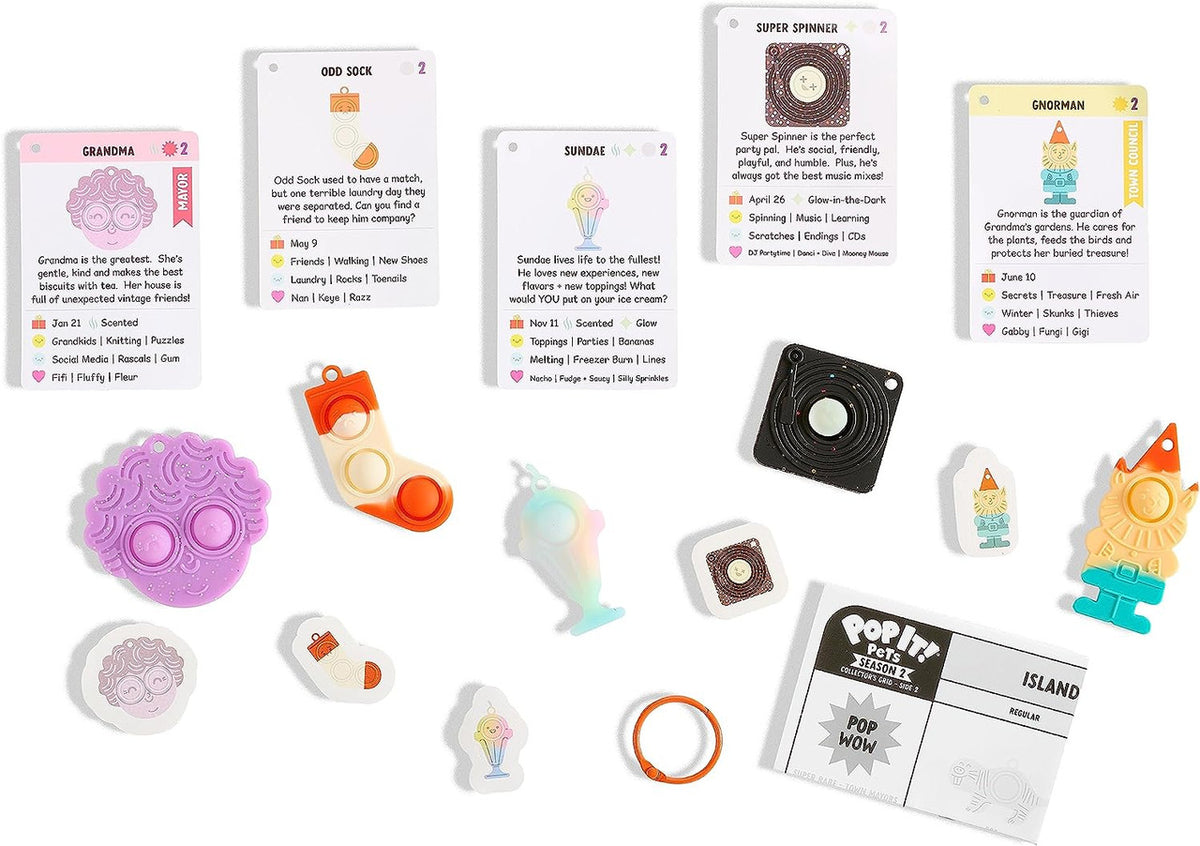 Pop It! Pets Season 2 Collectible Pop It Characters: Sensory Fidget Toy