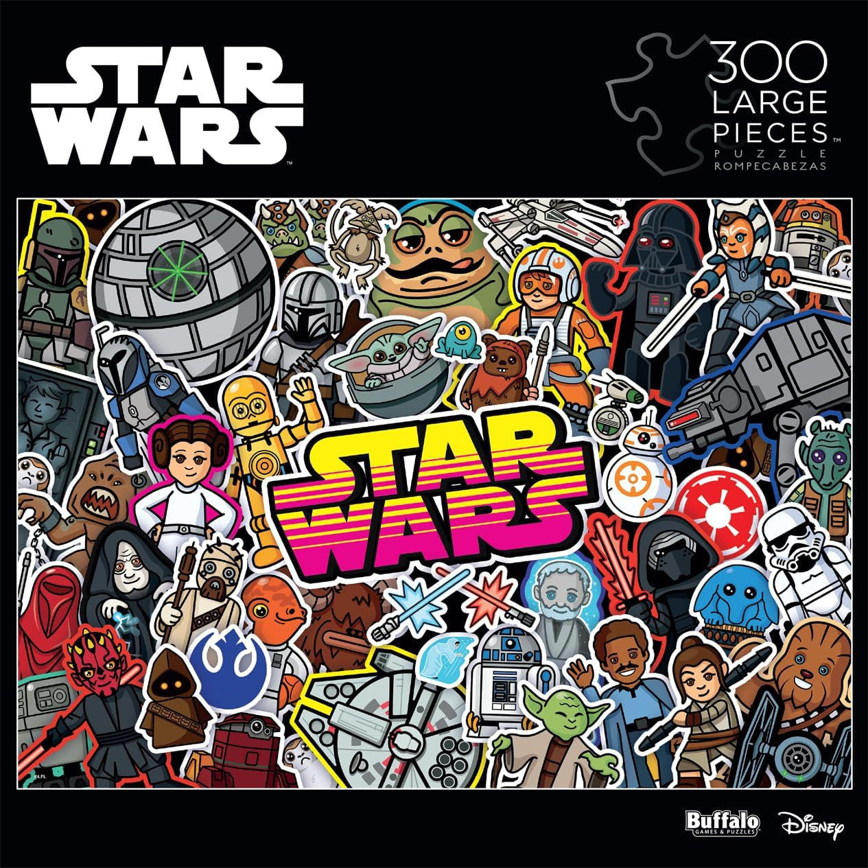 Star Wars Sticker Collage 300 Piece Puzzle