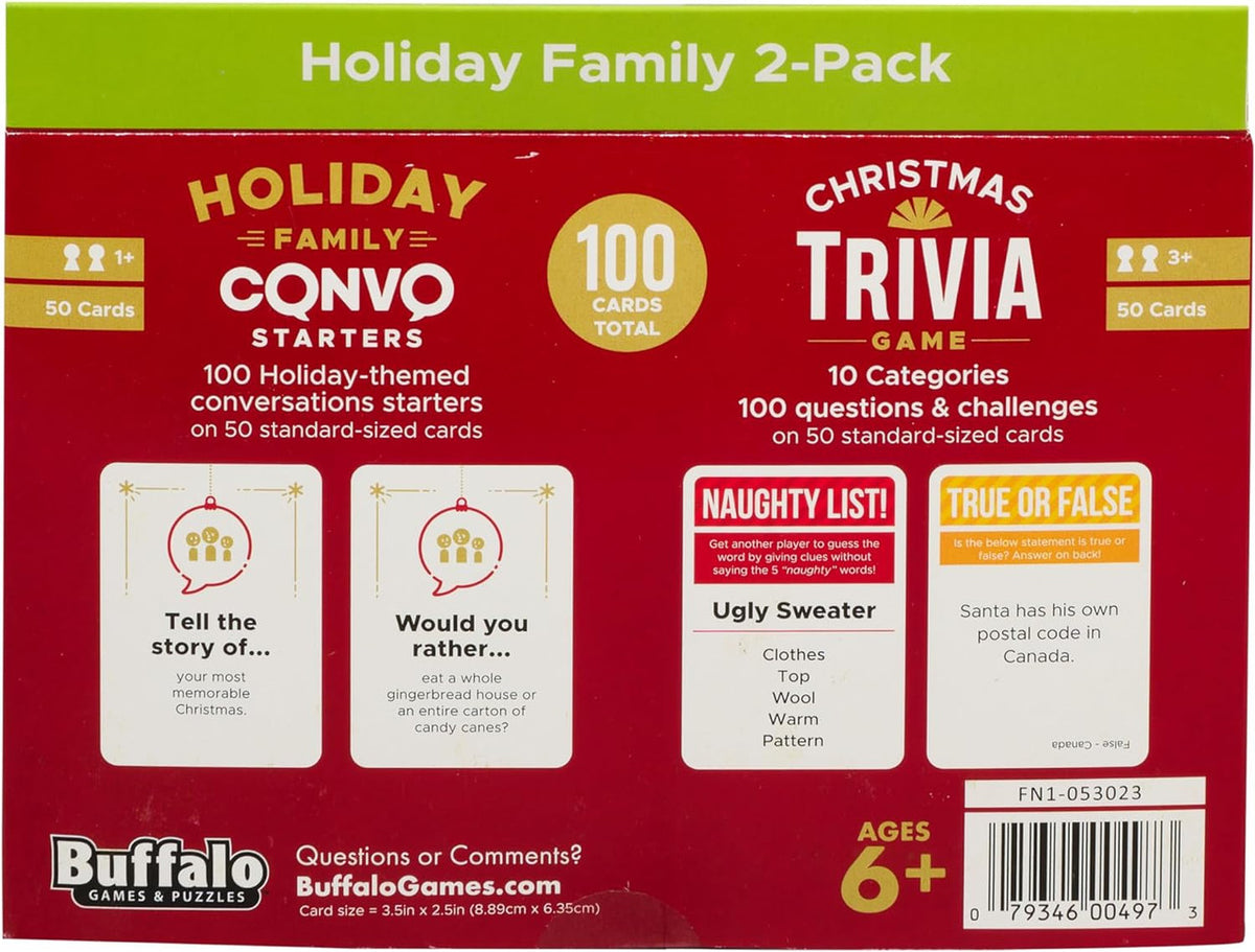 Card Game - Christmas Trivia Family Game 2 Pack