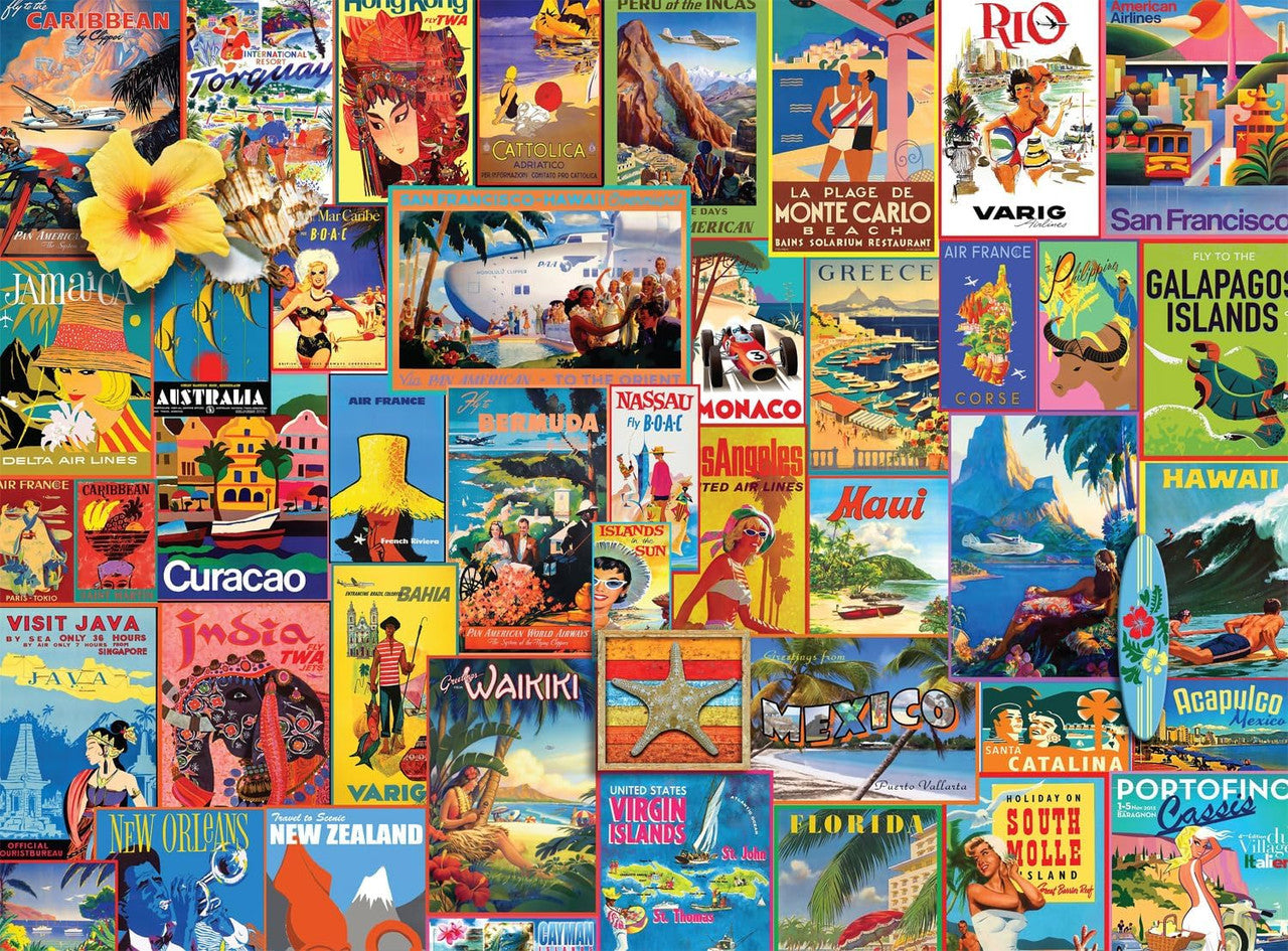Collage: Exotic Destinations 1000 Piece Puzzle