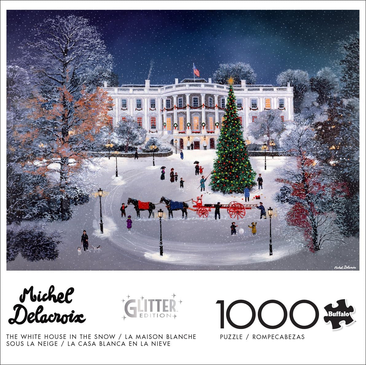 Michel Delacroix: The White House in the Snow 1000 Piece Puzzle
