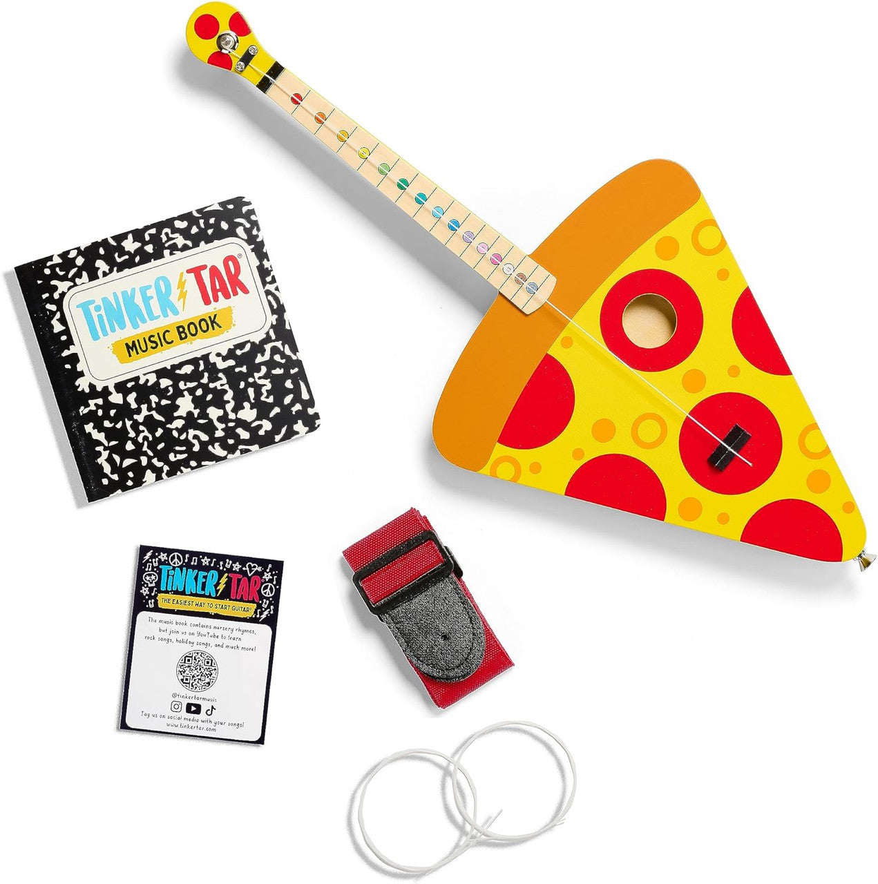 Tinkertar  - Pizza Guitar - 1 Stringed Guitar for Kids: Intro to Music