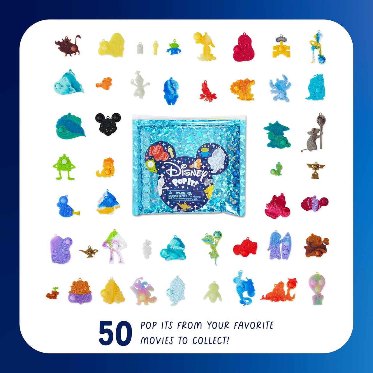 Pop It! Pets - Disney Edition - Mystery Collectible Pouches - 4 New Pets per Bag with 14 Surprises Inside!