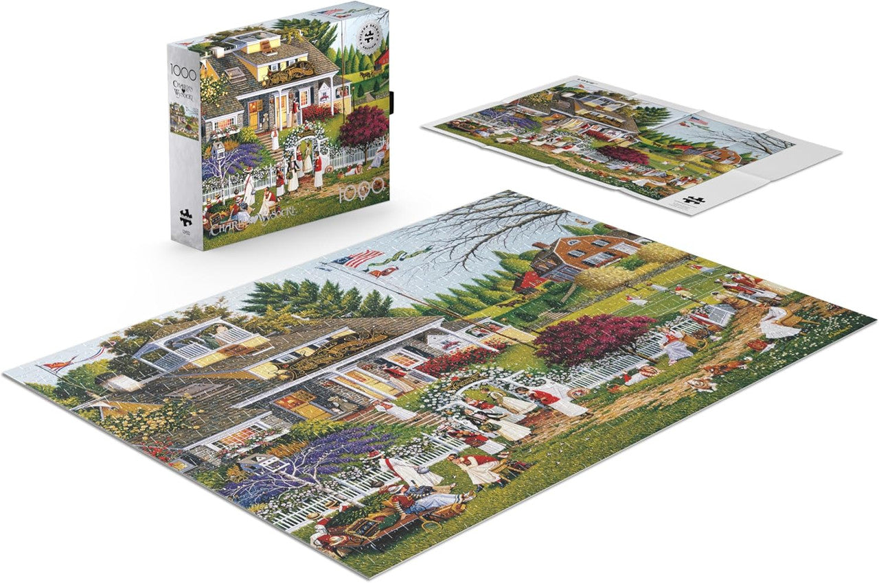 Charles Wysocki - Love 1000 Piece Puzzle (Silver Select Edition - Giftable package with silver foil accents)