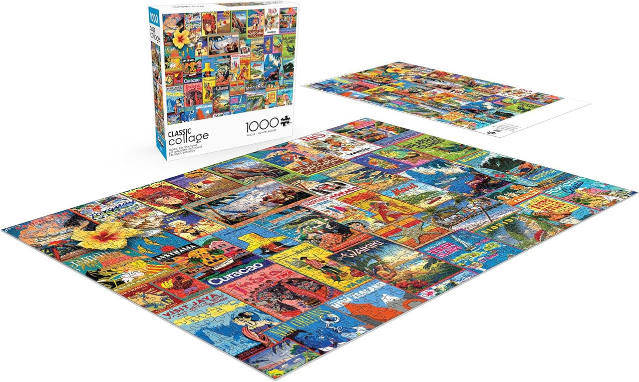 Collage: Exotic Destinations 1000 Piece Puzzle