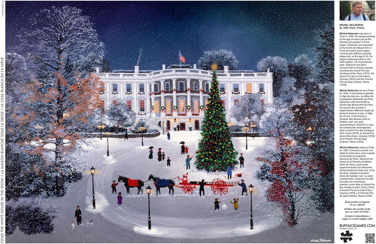 Michel Delacroix: The White House in the Snow 1000 Piece Puzzle