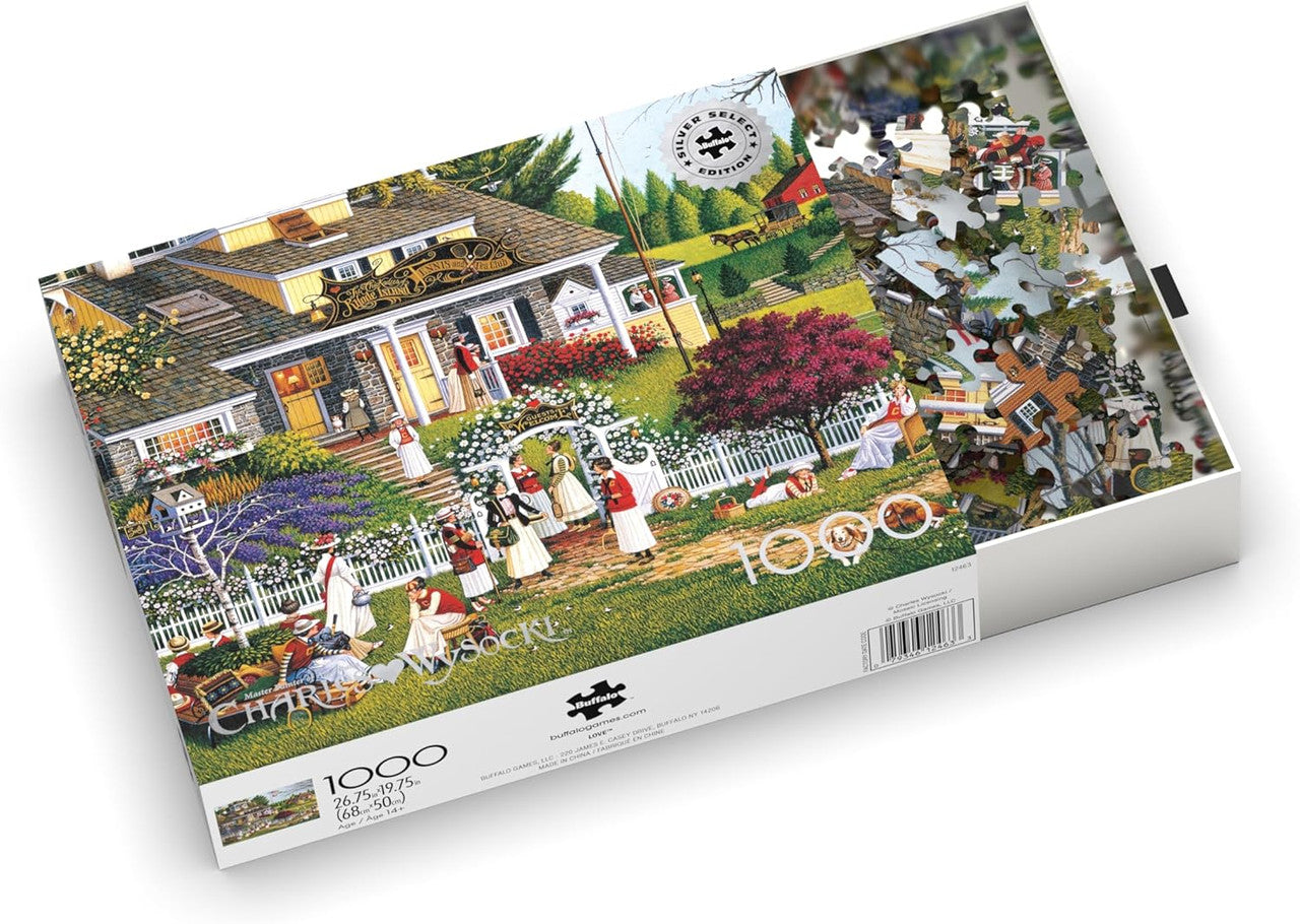 Charles Wysocki - Love 1000 Piece Puzzle (Silver Select Edition - Giftable package with silver foil accents)