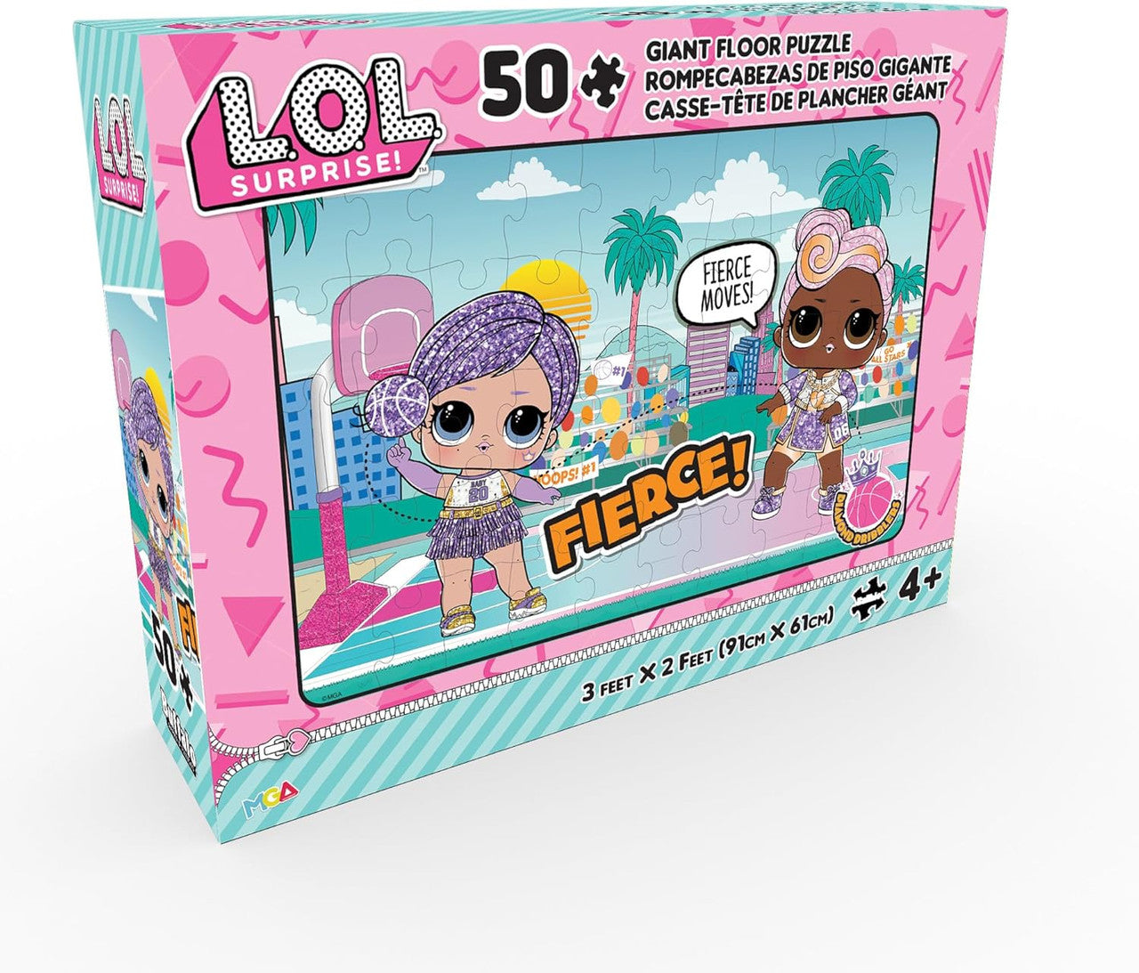 L.O.L Surprise! - All Star Sports - 50 Piece Floor Puzzle for Children Puzzle - Finished Size 24" x 26"
