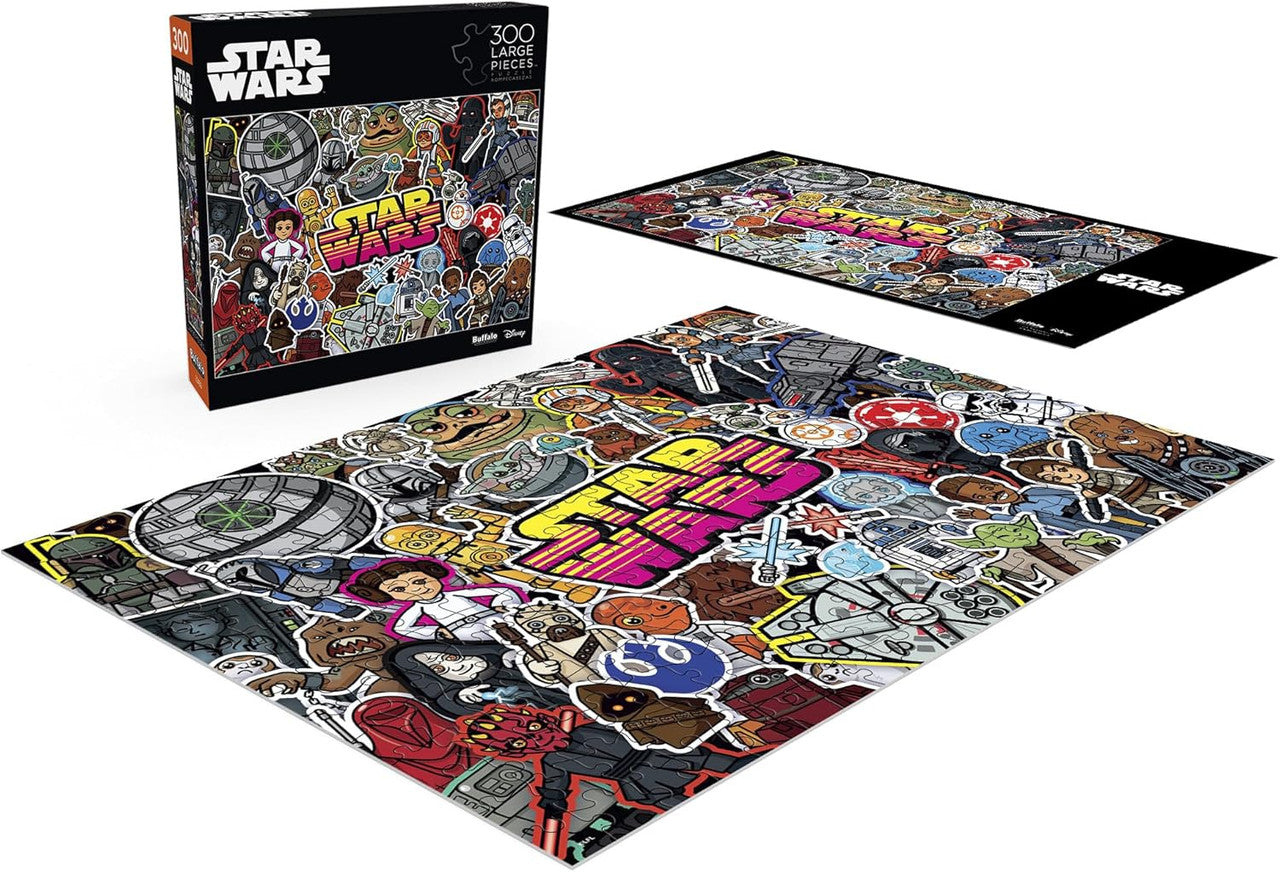 Star Wars Sticker Collage 300 Piece Puzzle