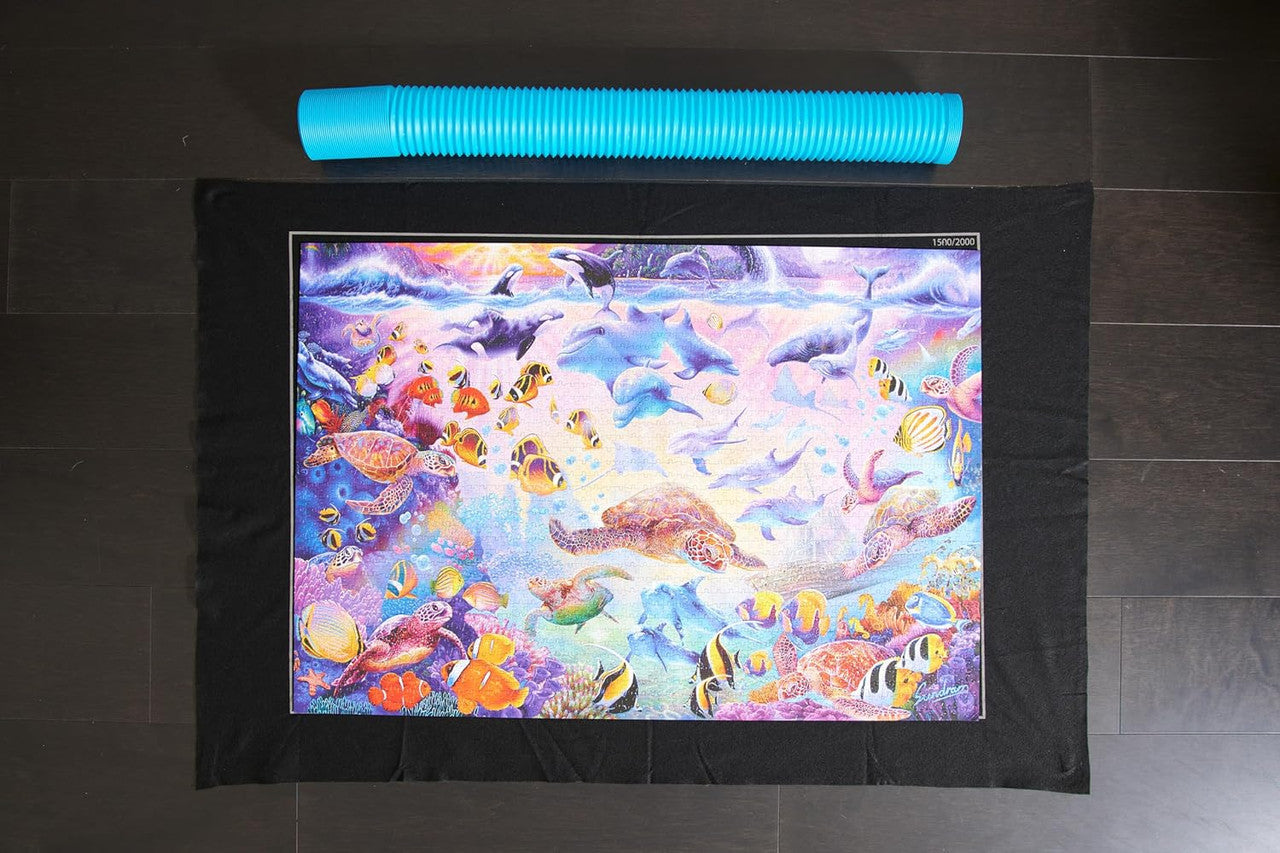Jumbo Roll-Up Puzzle Mat – Fits Up to 2000 Pieces – Easy Storage & Cleanup – Preserve Your Jigsaw Puzzle!