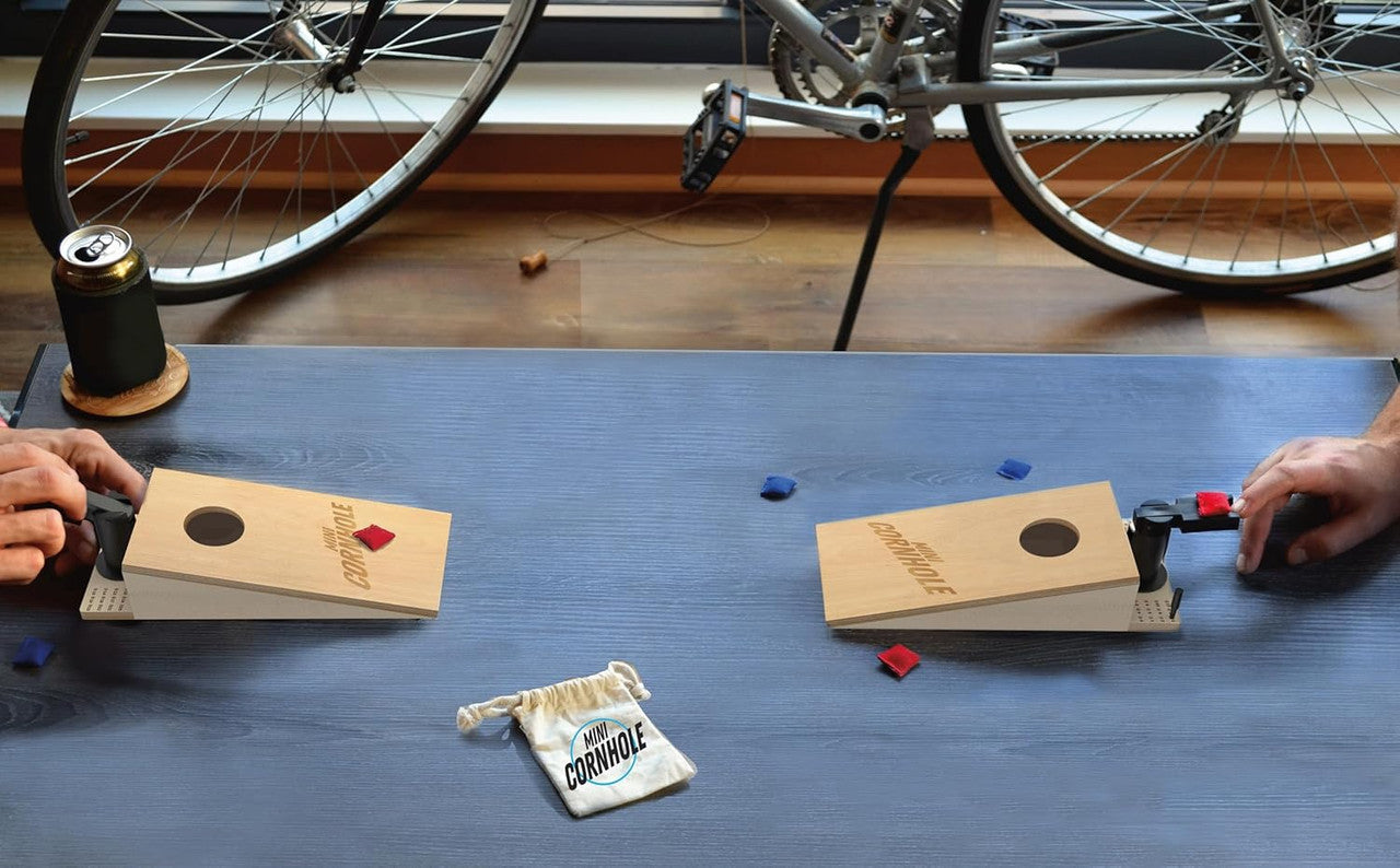 Tabletop Mini Cornhole - Portable Dexterity Skill Game | Competitive 2-Player Toss Fun | Perfect for Ages 8+ On-the-Go!
