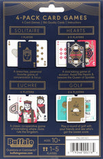 4 Pack Card Game: 4pk: Euchre, Hearts, Solitaire, Golf