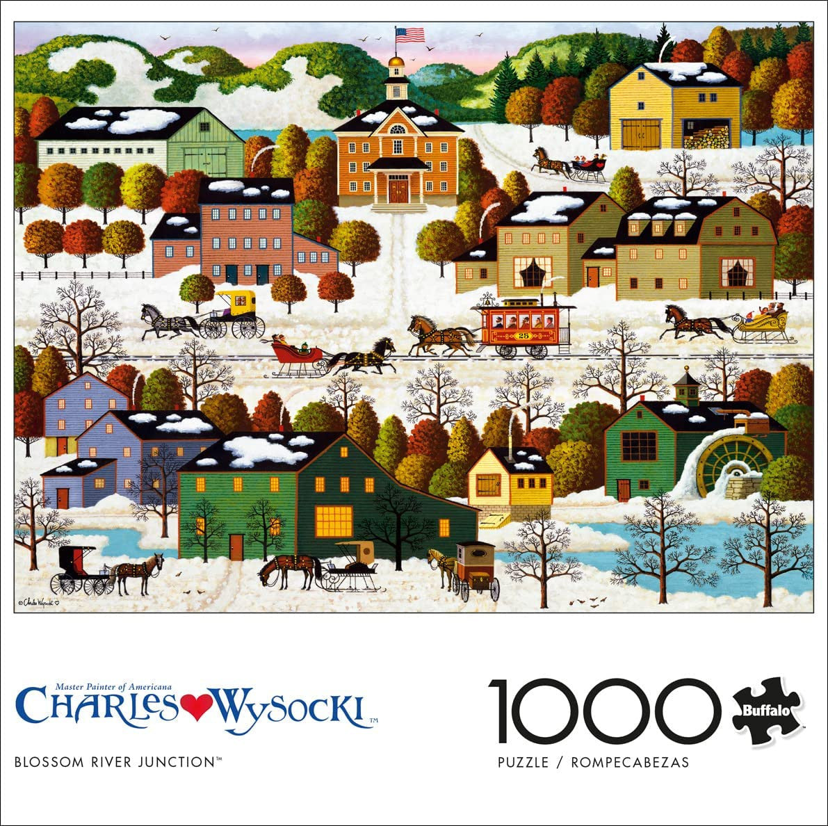 Charles Wysocki: Blossom River Junction 1000 Piece Jigsaw Puzzle